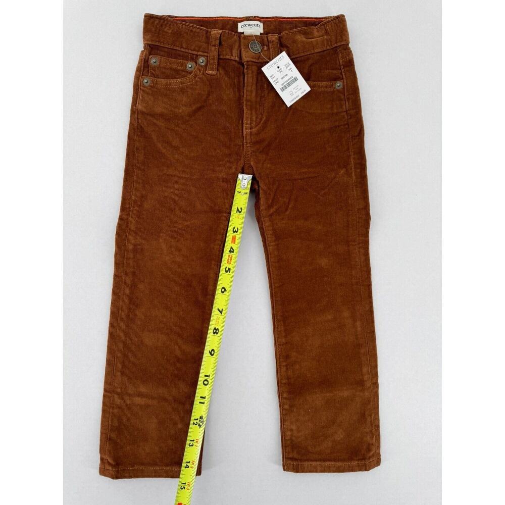 Crewcuts Corduroy Slim Flex Pants Boys Size 3 Dark Acorn Brown Holiday NWT $60 - Picture 5 of 11